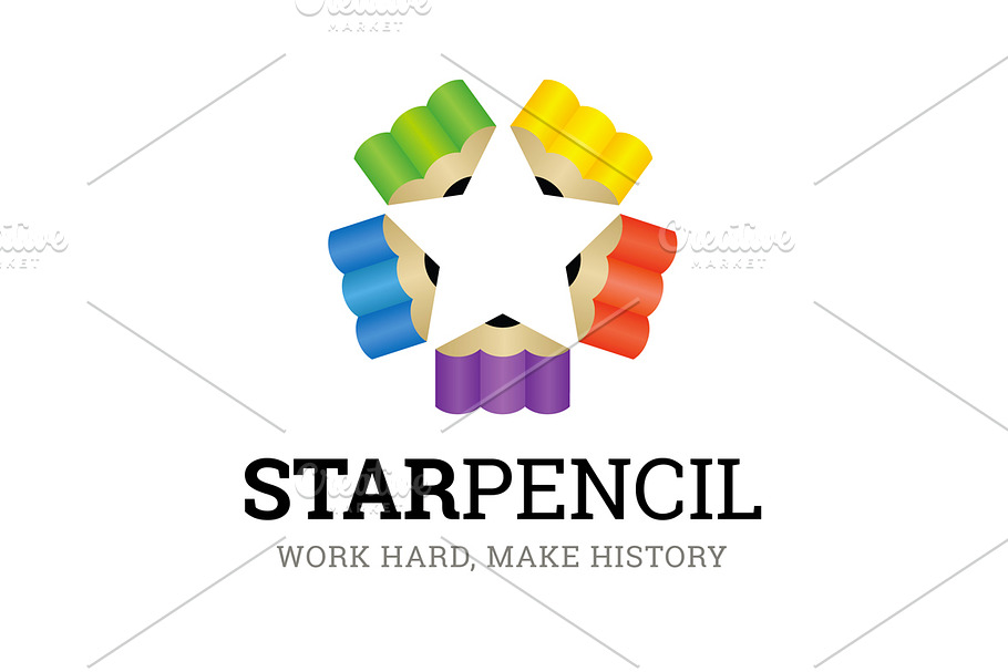 Star Pencil Logo in Logo Templates - product preview 8