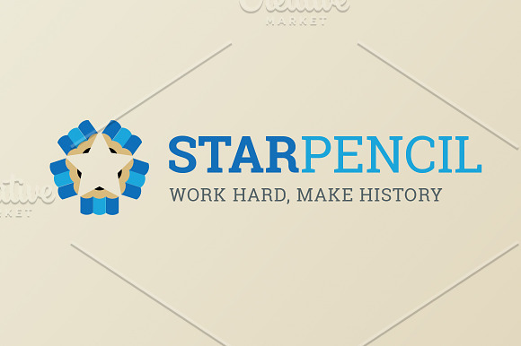 Star Pencil Logo in Logo Templates - product preview 1