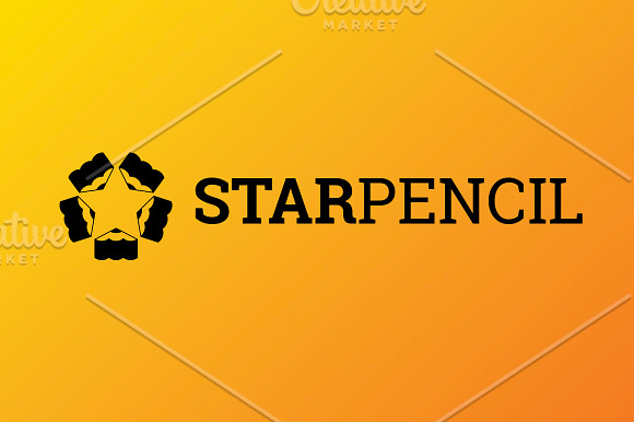 Star Pencil Logo in Logo Templates - product preview 2