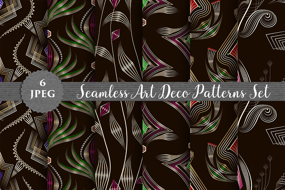 SALE! ART DECO seamless patterns