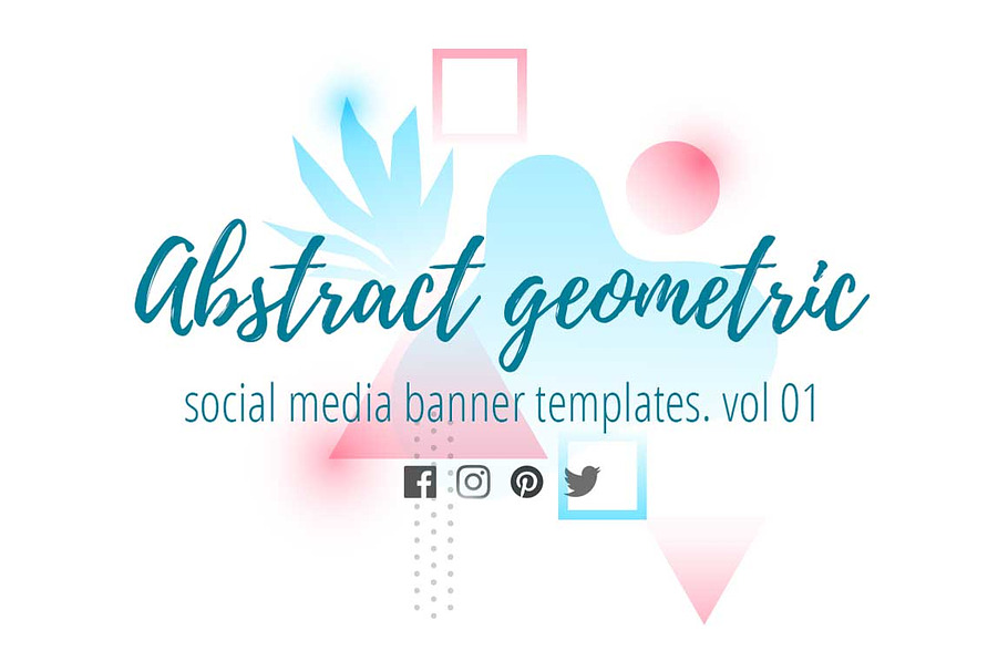 Abstract geometric banners 01 in Social Media Templates - product preview 8