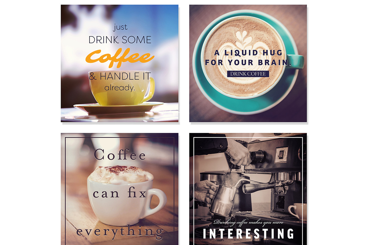 Coffee Social Media Posts Mockup in Social Media Templates - product preview 8