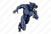 Panther sports mascot running