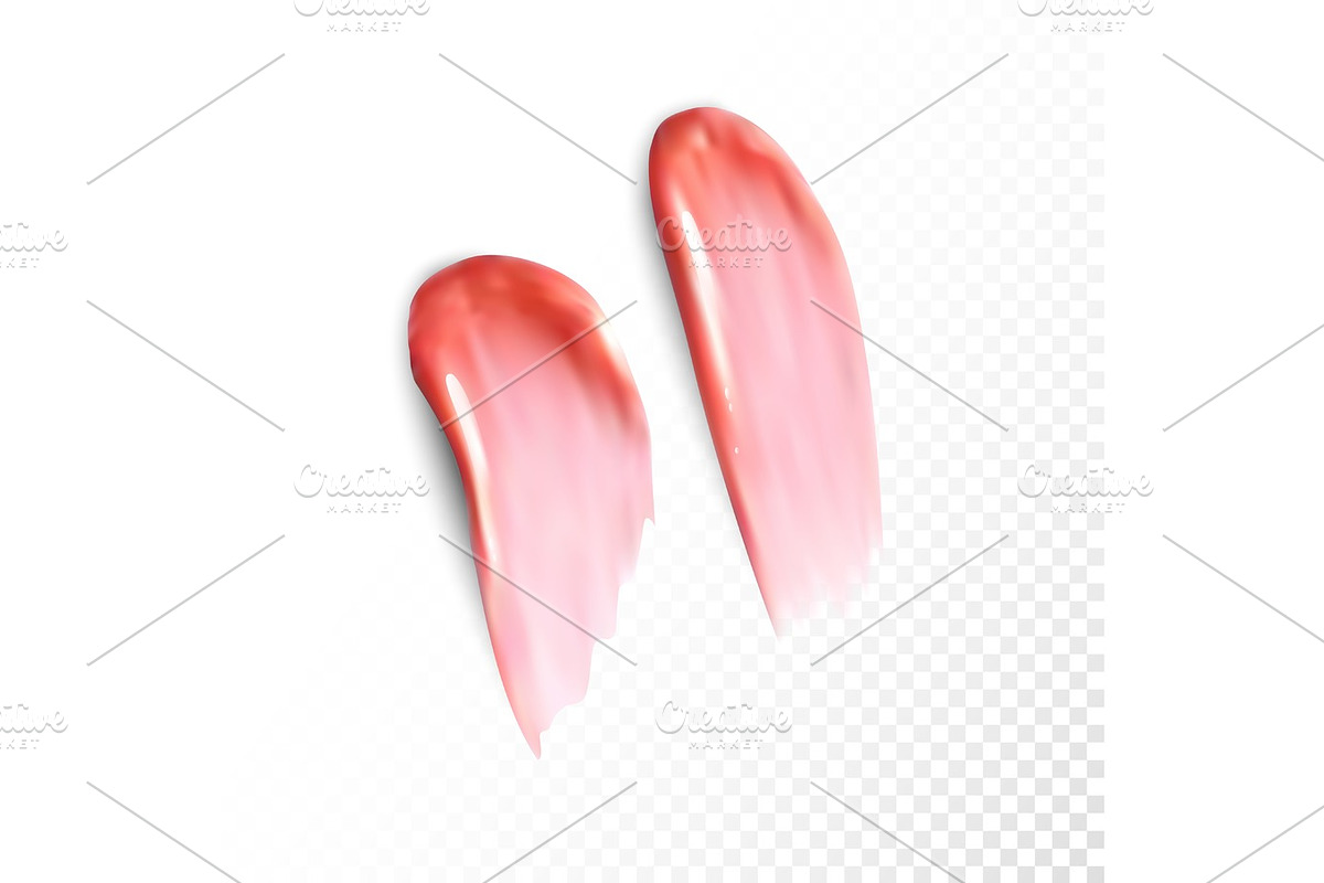 Lipstick smears on white background. in Illustrations - product preview 8