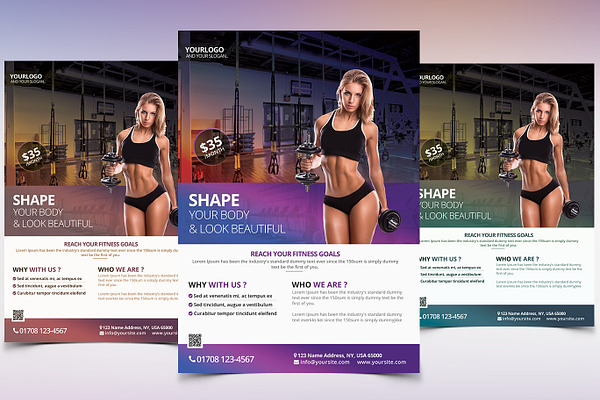 Fitness & Gym - PSD Flyer Template