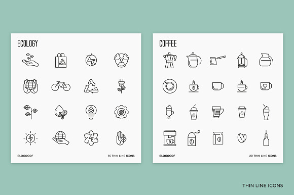 Big Bundle | 500 Thin Line Icons in Graphics - product preview 5