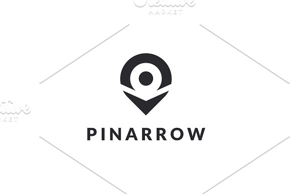 Pin Arrow Logo in Logo Templates - product preview 2