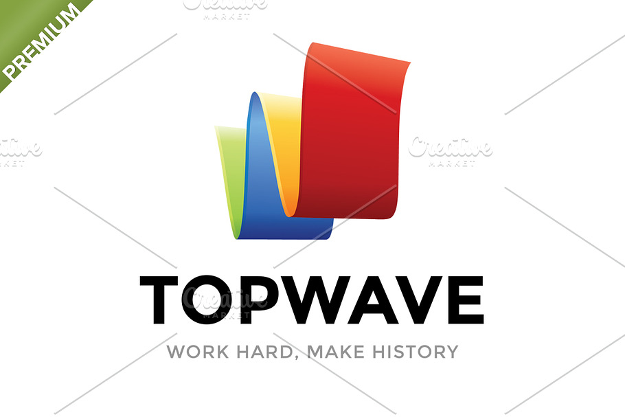 Top Wave Logo in Logo Templates - product preview 8