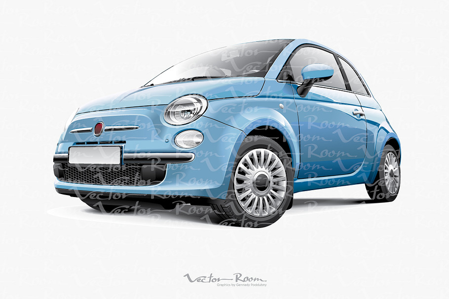 Italian City Car in Illustrations - product preview 8