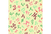 Vector music note melody symbols vector seamless pattern background