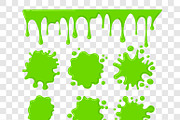 Green slime vector set