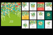 2018 calendar with lilies.