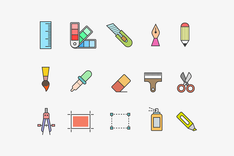 15 Design Tool Icons in Graphics - product preview 8