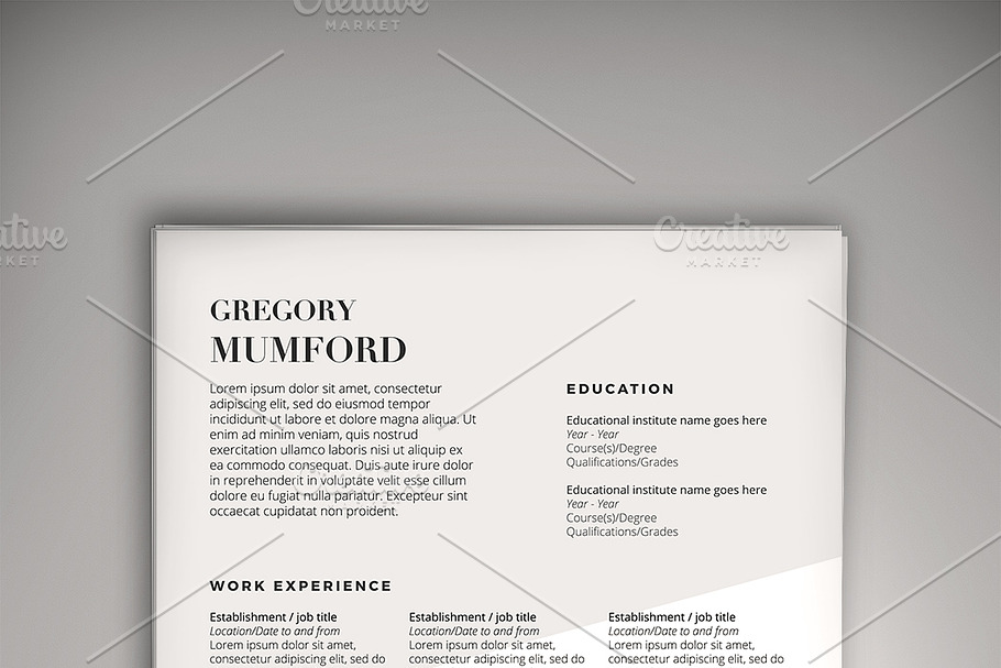 Flex CV (DOC + PSD) + Business Card in Resume Templates - product preview 8