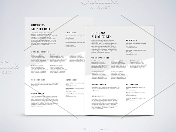 Flex CV (DOC + PSD) + Business Card in Resume Templates - product preview 1