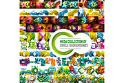 Mega collection of vector abstract circle backgrounds