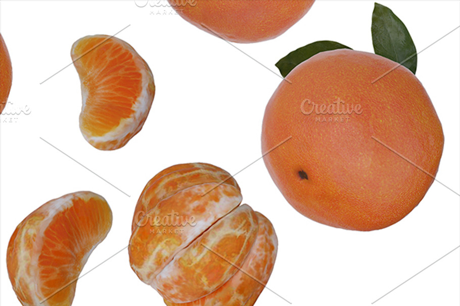 Tangerines in Illustrations - product preview 8