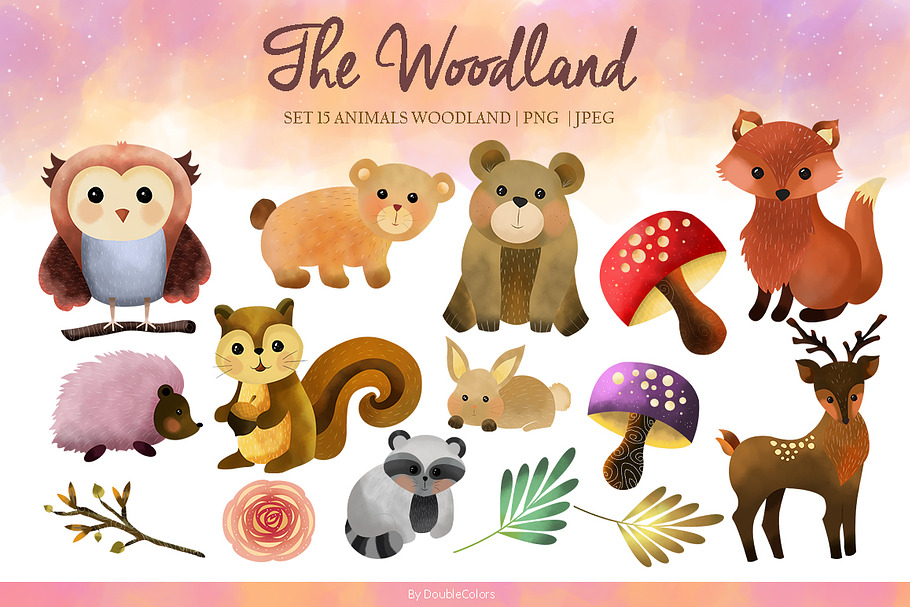 The woodland animals in Illustrations - product preview 8