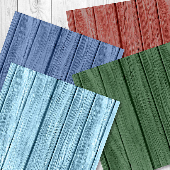 Wood Digital Paper- Colored in Textures - product preview 2