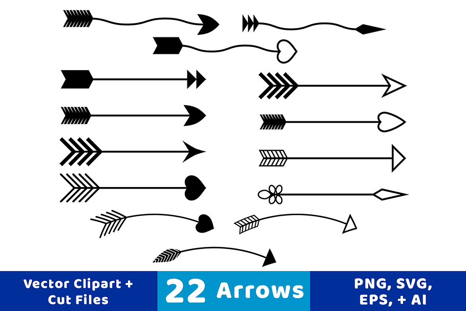 22 Arrows Vector Clipart in Objects - product preview 8