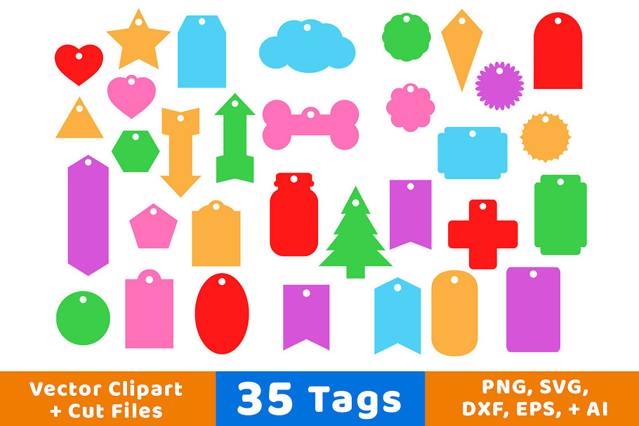 35 Tags Vector Clipart in Objects - product preview 8