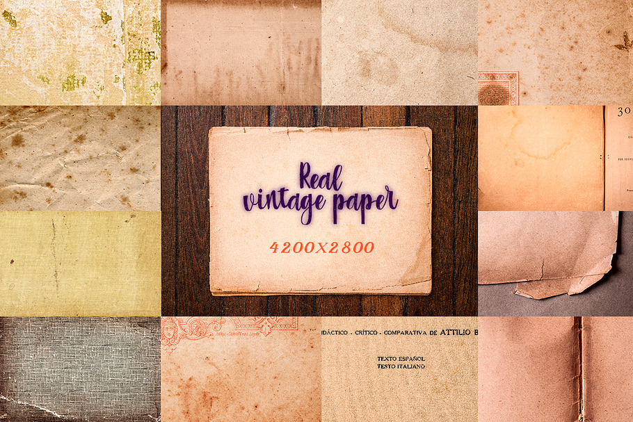 60 Old Paper Backgrounds + free demo in Textures - product preview 8