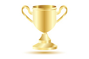Golden Winner Cup Isolated 