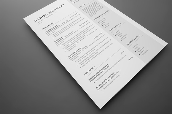 Resume/CV in Stationery Templates - product preview 2