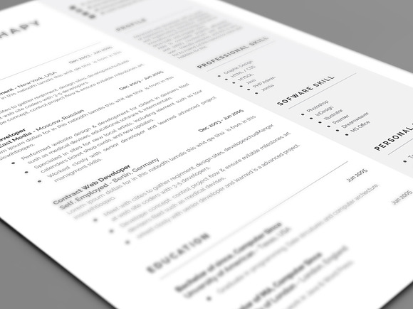 Resume/CV in Stationery Templates - product preview 4