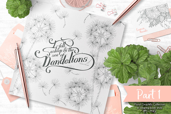 Sea of Dandelions (part 1) - florals in Objects - product preview 7