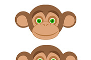 2 Monkey face expressions 