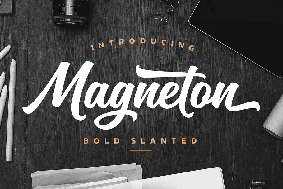 Magneton Bold Slanted in Script Fonts - product preview 8