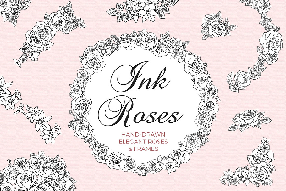 Ink Roses - Elegant roses and frames