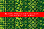 Set of Polka dot seamless pattern.