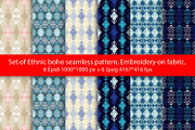 Set of Ethnic boho seamless pattern.