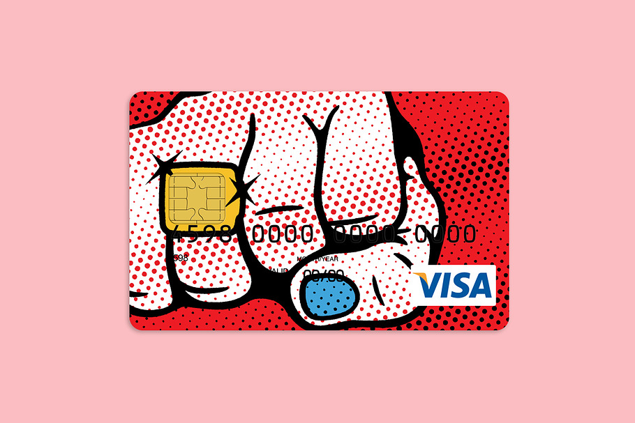 Pop–Art Ring Bank Card Design 