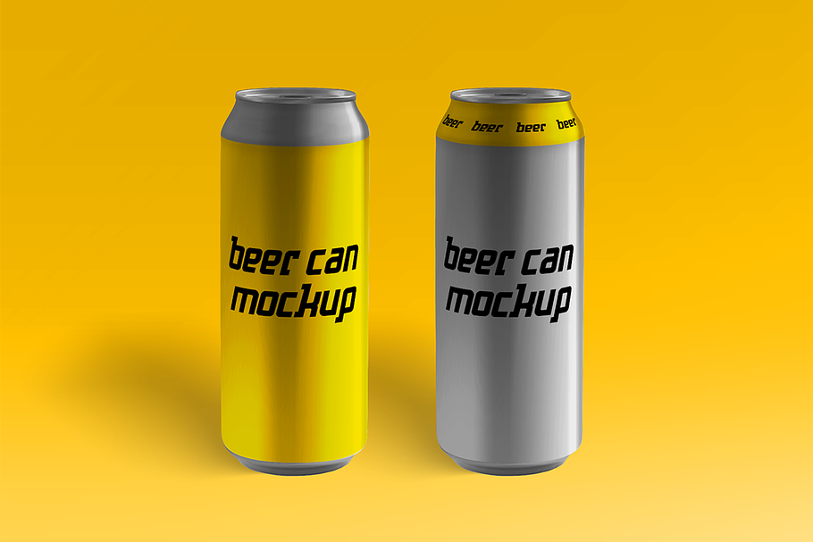 Beer can mockup in Product Mockups - product preview 8