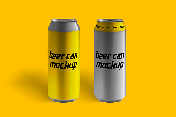 Beer can mockup in Product Mockups - product preview 1