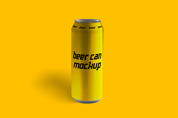 Beer can mockup in Product Mockups - product preview 3