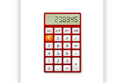 Red office calculator