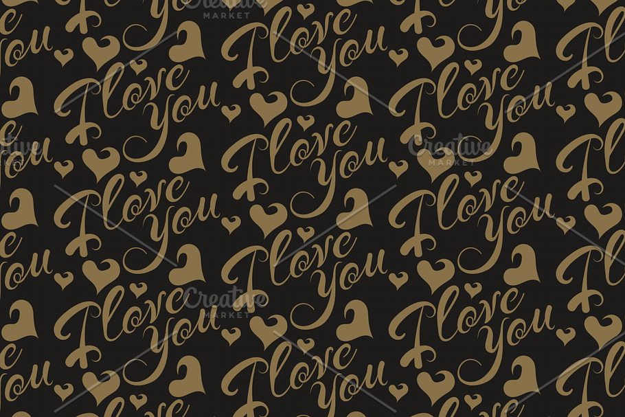 i love you seamless pattern in Patterns - product preview 8