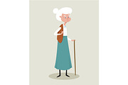 vector grandmother character