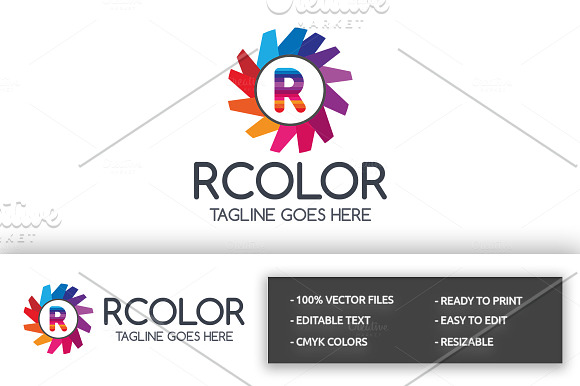 RColor (Letter R) Logo in Logo Templates - product preview 1