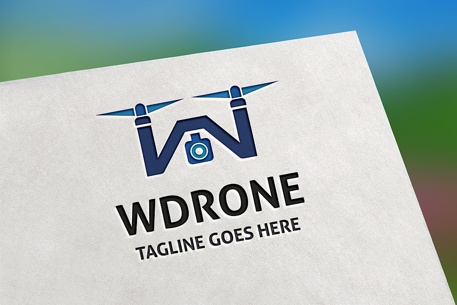 WDrone (W Letter) Logo in Logo Templates - product preview 8