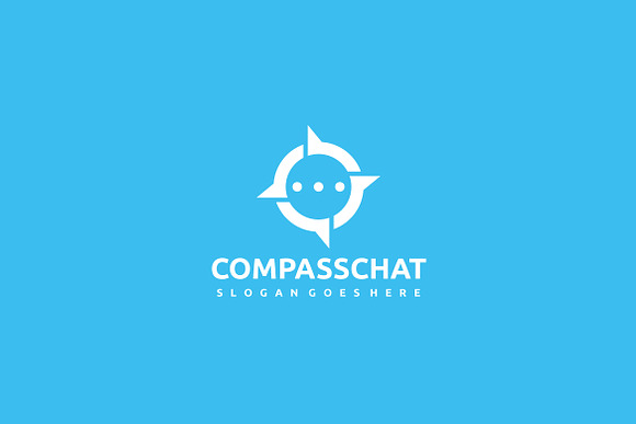 Compass Chat Logo in Logo Templates - product preview 1