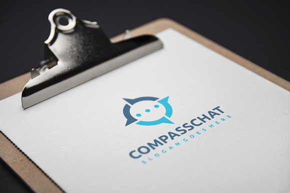 Compass Chat Logo in Logo Templates - product preview 3