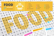Food 800+ Line Icons Bundle