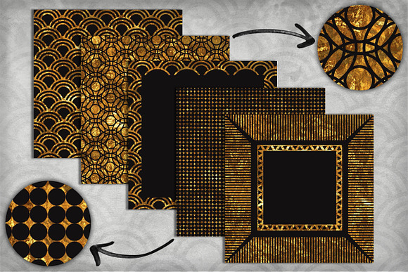 Elegant Blk and Gold Pack in Patterns - product preview 1