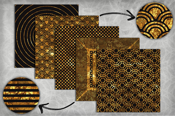 Elegant Blk and Gold Pack in Patterns - product preview 2