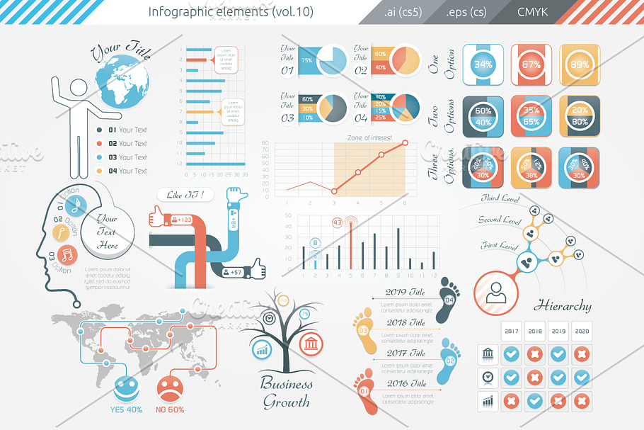 Infographic Elements (v10) in Presentation Templates - product preview 8